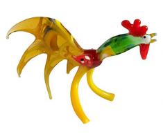 EE Glass Glasfigur Hahn, Kunstglas, mundgeblasen Sammlerfigur