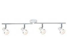 Paulmann 66665 Spotlight Clear 4x4,3W Weiß matt/Chrom 230V Metall Acryl 666.65 Deckenleuchte Lampe LED Deckenlampe Deckenstrahler