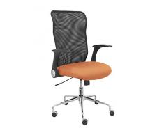 Piqueras Y Crespo (PIQU7) Stuhl Minaya Rückenlehne Netz schwarz Sitz Bali braun Büro, Einheitsgröße