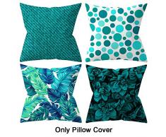 Gikidea Dekokissenbezüge für Couch 4 Stück Baumwolle Leinen 18x18 Kissenbezug Sofa Wohnzimmer Schlafzimmer Indoor Outdoor Auto Quadratische Fall Fall Kissen One Size Set 3