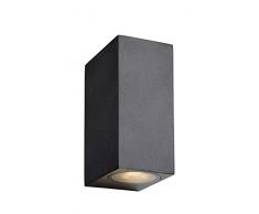 Lucide ZORA-LED - Wandstrahler AuÃen - LED Dim. - GU10 - 2x5W 3000K - IP44 - Schwarz