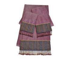 Sherry Kline Handtuch-Set, Seide, gestreift, 3-teilig