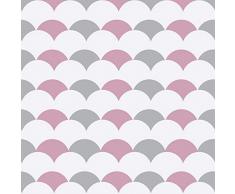 Plage 3D-Klebedekoration HERACLEA [4 Fliesen gewölbt], ROSA, 15x15cm