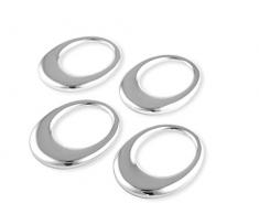 Zilverstad Stoffserviettenring oval 4er-Set 7x5,2cm versilbert anlaufgeschützt