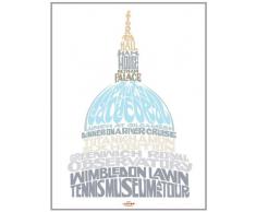 Visit London St Pauls Cathedral Leinwandbild, 60 x 80 cm