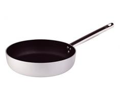 Töpfe Agnelli Platinum Straight to Pfanne, Aluminium, mit Griff Tubular in Edelstahl, Silber, 20 cm