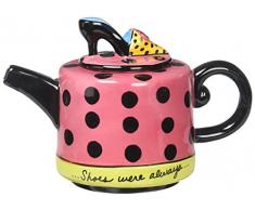 Appletree Design Schuhe auf Ihr Mind Teekanne, 4–1/8 Zoll