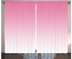 OMBRE Vorhänge von ambesonne, Dreamy Light Pink Wasserfall inspiriert Moderner Digitaldruck Mädchen Zimmerdekoration, Wohnzimmer Schlafzimmer Fenster Drapes 2 Panel Set, 108 W x 90 l Zoll, Light Pink