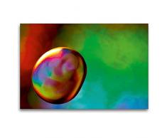 Premium Textil-Leinwand 120 x 80 cm Quer-Format Farbrausch mit Öl und Wasser | Wandbild, HD-Bild auf Keilrahmen, Fertigbild auf hochwertigem Vlies, Leinwanddruck von Veronika Rix