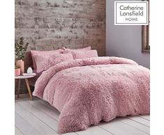 Catherine Lansfield Kuscheliges Bettwäsche-Set für Einzelbett, Blush