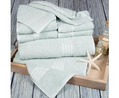 BEDFORD HOME Rio Handtuch-Set, ägyptische Baumwolle, Taupe, 8-teilig Seafoam