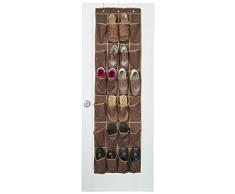 Handy Laundry Praktischer Wäschekorb 24 verstärkte Taschen Hakenleiste Schuh Organizer, Polyester, Java, 18 x 64