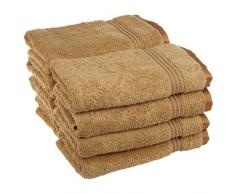 Superior - 8-teiliges Handtuchset aus Baumwolle, toastfarben