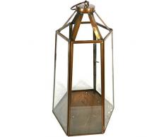 StealStreet Essential Decor und außerhalb Glas Laterne Antik Kupfer en19054