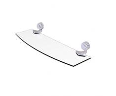 Allied Messing 433d/18-sch Venus Collection abgeschrägte Glas Regal, 18 von 12,7 cm, Satin Chrom