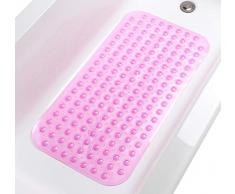 TIKE SMART Badewannenmatte, PVC, rechteckig, Vinyl, transparentes pink, M