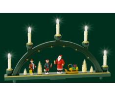 Schwibbogen Erzgebirge Richard Glässer Seiffen Weihnachtsmann, elektrisch, 01246