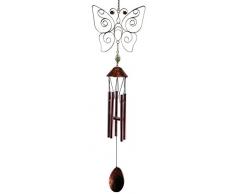 StealStreet 303001 86,4 cm Metall Schmetterling Outline Windspiel mit Petite Röhren