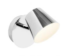 Brilliant Torsion LED Wandspot Wandstrahler schwenkbar Lichtauslass zweiseitig chrom 650 Lumen, LED integriert