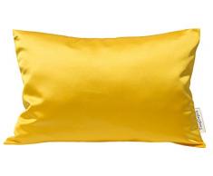 tangdepot Massiv Seidig Überwurf Kissenbezügen, Scheint und Luxus Kissen, Seide, Gold, 12 x 18