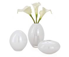 Torre & Tagus Mini Lustre Vase, Glas, weiß