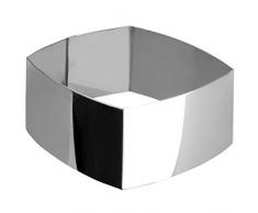 Ibili Clasica Dessertring viereckig ausgebauchte Form, 10 x 10, 4,5 cm Hoch, 1 Stück