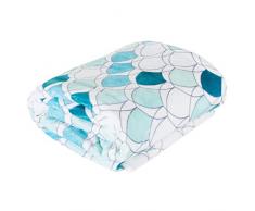 Design91 Decke Wohndecke Sofadecke Sesseldecke Kuscheldecke Bettüberwurf Kloe Set Wohnzimmer, Polyester, Minze, 70x60 cm