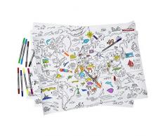 eatsleepdoodle Geschenkpapier zum Ausmalen, mit waschbaren Stoffmarkern