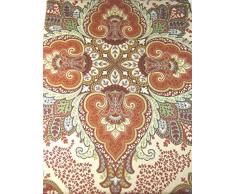 Tahari Home Barock Medaillon Tischdecken verschiedene Größen und auf Runde Multi-Farbe länglich Creme, Multi Color, 70 Round