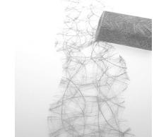 Deko AS GmbH Sizoweb Tischband Wellenschnitt Silber ca. 12,5 cm Rolle 25 Meter 64W 003-R