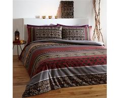 Fusion Luxury Wende Bettwäsche und Kissenbezug-Set, Polyester-, Mehrfarbig, Einzelbett