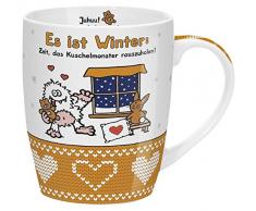 sheepworld 49636 Tasse Kuschelmonster in Geschenkverpackung, Porzellan, mehrfarbig, 8,8 x 8,8 x 11 cm