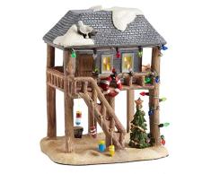 NT beleuchtetes Strandhaus Dorf, nautische Küste, beleuchtet, Weihnachtsdorf Weihnachten am Strand
