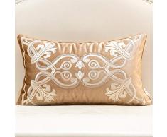 Avigers europäische Kissenbezüge, luxuriöse Samt, Heimdekoration, Stickerei, Petunias Kissenbezüge für Sofa, Stuhl, Schlafzimmer, Wohnzimmer 12 x 20 Yg-beige
