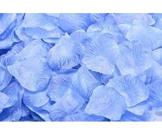 Lothringen Hochzeit Tisch Dekoration Seide Rosenblätter Blumen Konfetti Helles Himmelblau