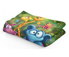 Picanova Jungle Boogie 100x70cm – Extraweiche Kinder Decke, 525g/qm – Absolute Premiumqualität Aus Hautfreundlichem Plüsch – Unschlagbar Weich Und Gemütlich – Design Von TooshToosh