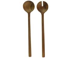 Ein domo pv-liv-3080 Point-Virgule Akazienholz 2 Stück Set Salatbesteck, 29 x 6 cm, Multiplex, braun