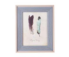 Zhenzan Frames Bilderrahmen, rustikaler Stil, für Tisch- oder Wandbehang mit Glasfront, 15,2 x 20,3 cm Country Rustic 5X7 türkis