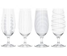 Mikasa Cheers Martinigläser, 290 ml, 4 Stück, Kristallglas, silber, 460 ml, Set of 4