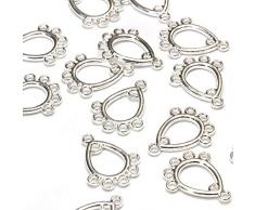 Beads Unlimited Ohrring Kronleuchter, versilbert, 16x13mm