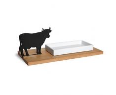 Syltiges.de GbR Kuhriose Gesellschaft Schale, Holz, braun, 27x12x9.5 cm