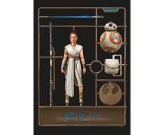 Komar Wandbild Star Wars Toy Rey | Kinderzimmer, Jugendzimmer, Dekoration, Kunstdruck | ohne Rahmen | WB182-50x70 | Größe: 50 x 70 cm (Breite x Höhe)