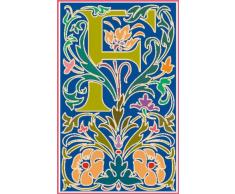 Indigos 4051719710717 Wandtattoo MF074 F Buchstabe wundervolles Ornament Pflanze Blume Tribal 40 x 25 cm