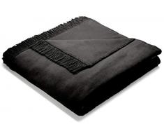 biederlack Kuscheldecke 150x200 cm I Orion Cotton Plus-anthrazit I Wohndecke I 60% Baumwolle, 40% dralon I Made in Germany