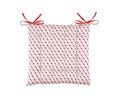 LOVELY CASA cu8161004gal Sitzkissen Baumwolle, Baumwolle, rot, 40 x 40 cm