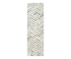 Solo Rugs Joann Läufer, Rindsleder, handgefertigt Traditionell 2 6 x 10 0 Silber