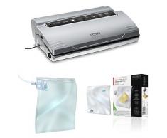 CASO VC 300 Vakuumierer mit Caso 1325 ZIP-Adapter Set und Caso Zip-Beutel, 20 Stück