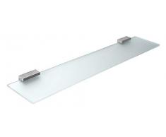 INDA Lea Regal aus satiniertem Glas mit Supporte, Weiß, 13 x 60 x 3 cm