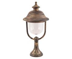 RABALUX Sockelleuchte New York, Metall, E27, antik gold, 24.8 x 24.8 x 53,8 cm