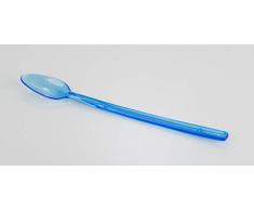 Kimmel Limolöffel Cocktaillöffel Eislöffel Kunststofflöffel 6 Stück Mehrweg, Kunststoff, Blau Transparent